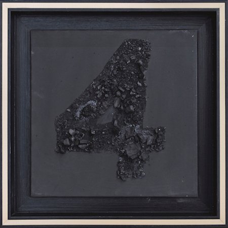 FOUR  black on black space