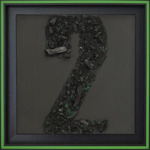 Two green particles